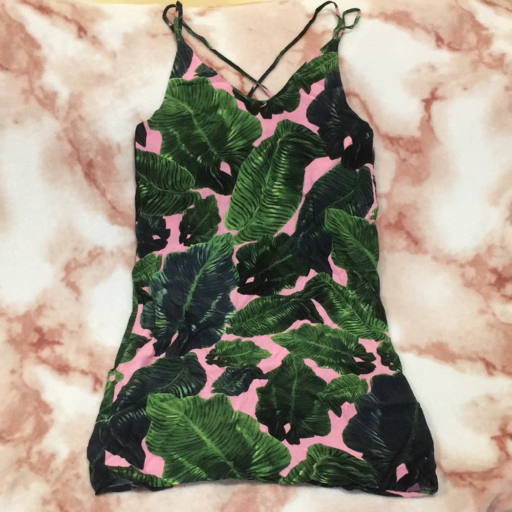 Tropical Dress Womens size 2 Viscose NWOT